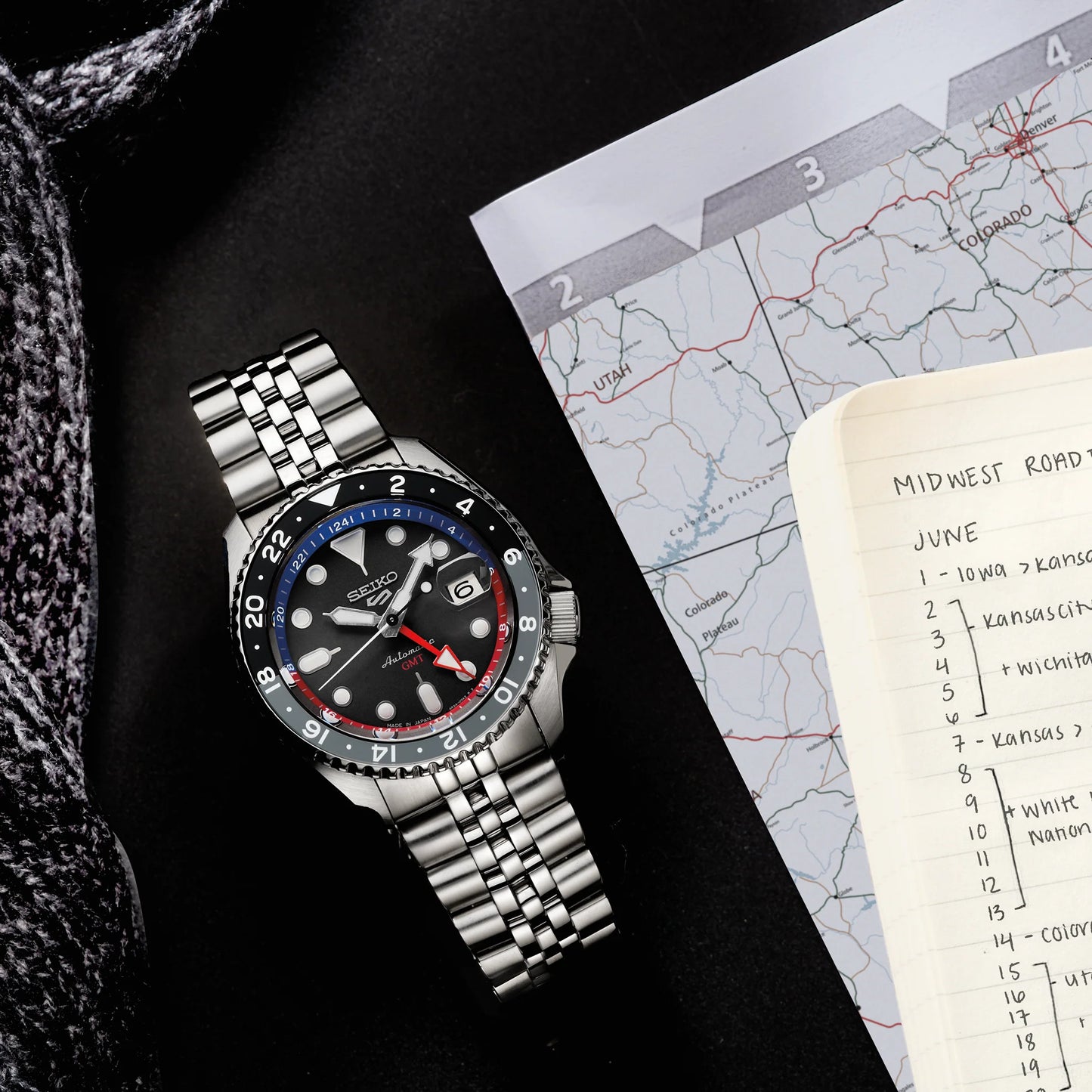 Seiko 5 Sports SKX0019 Charcoal GMT U.S. Special Creation