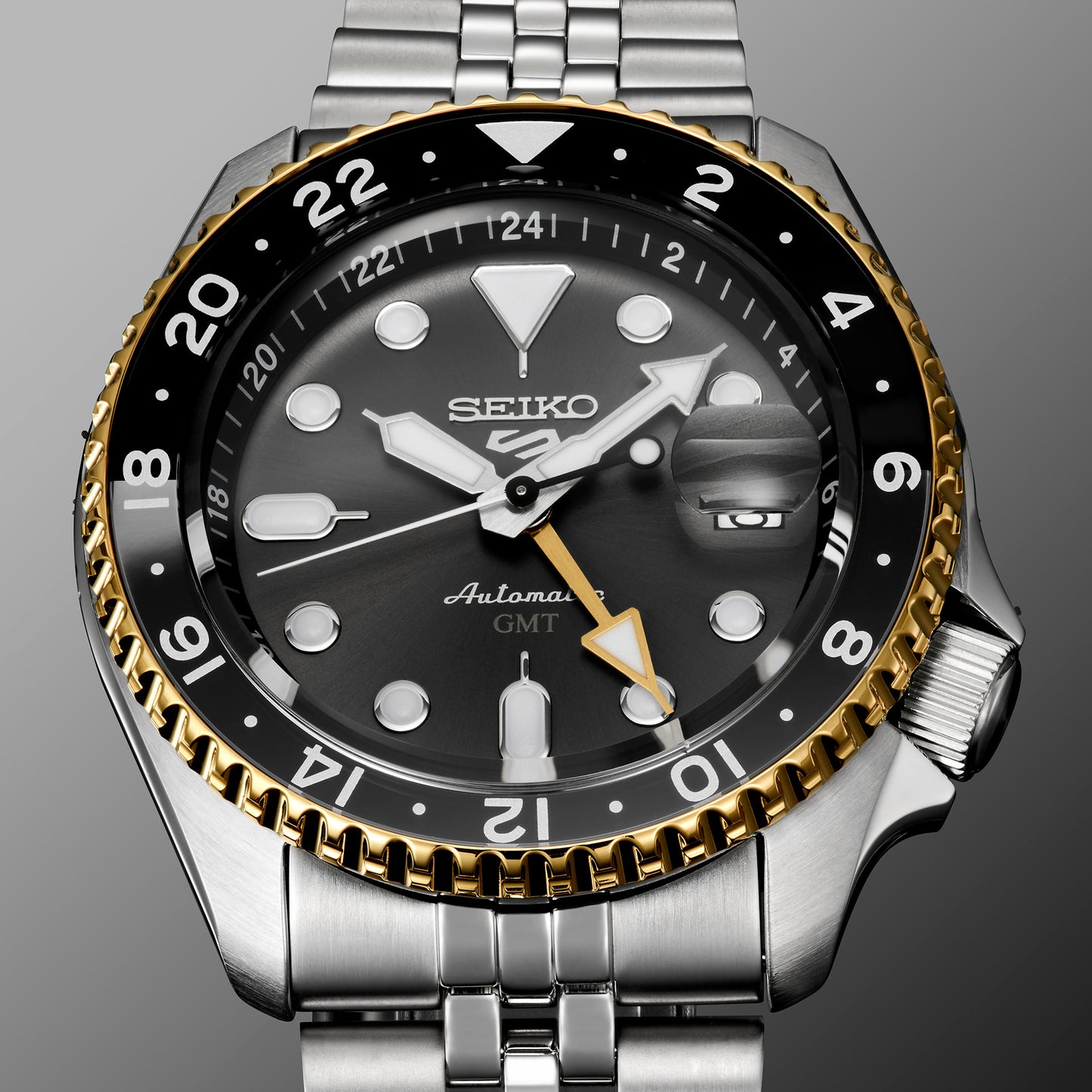 Seiko 5 Sports SKX0021 Dark Gray Two-Tone Bezel GMT U.S. Special Creation